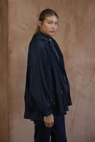 Madeline Pilise Detaylı Yağmurluk- Lacivert