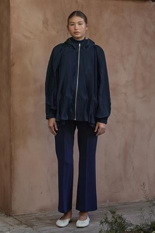 Madeline Pilise Detaylı Yağmurluk- Lacivert