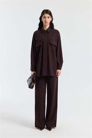 Maisy Biye Kemerli Takım - Mürdüm