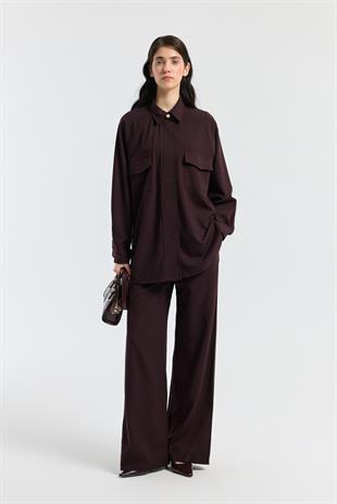 Maisy Biye Kemerli Takım - Mürdüm