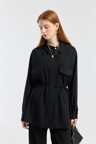 Maisy Biye Kemerli Takım - Siyah