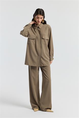 Maisy Biye Kemerli Takım - Vizon 