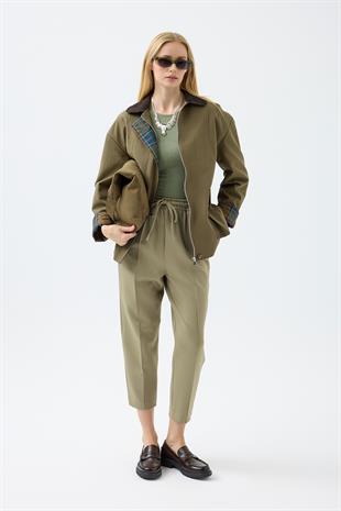 Marcie Ekose Detaylı Trençkot - Haki 