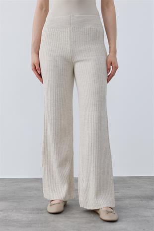 Milla Fitilli Triko Pantolon- Bej