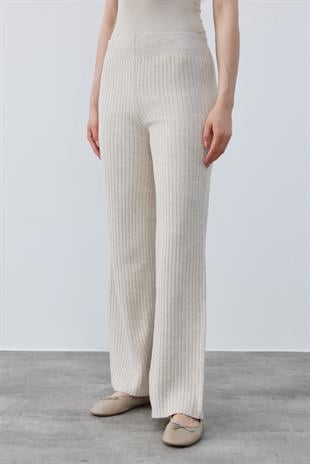 Milla Fitilli Triko Pantolon- Bej