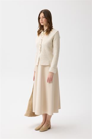 Monica Düğmeli Blazer Hırka - Bej