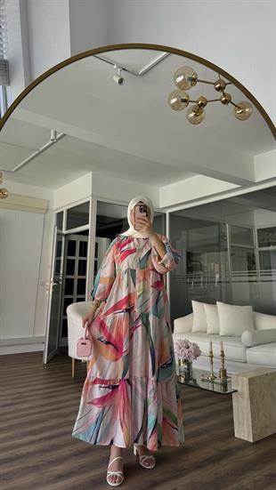 MOSCA ELBİSE - PUDRA PEMBE