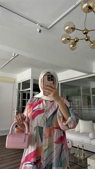 MOSCA ELBİSE - PUDRA PEMBE