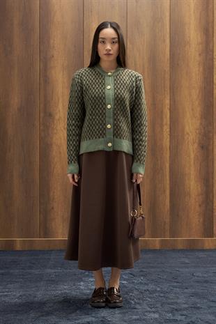 Nicole Gold Düğmeli Hırka