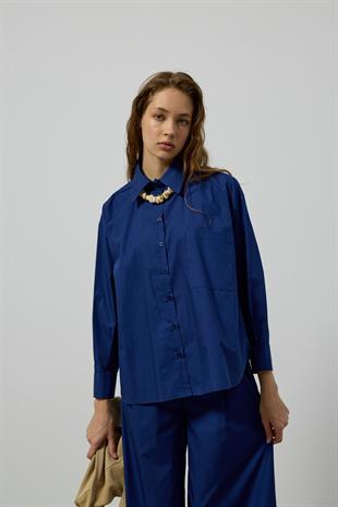 Noah Basic Poplin Takım - Gece mavi