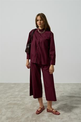 Noah Basic Poplin Takım - Mürdüm 