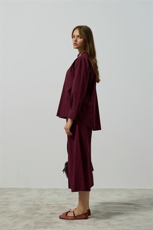 Noah Basic Poplin Takım - Mürdüm 