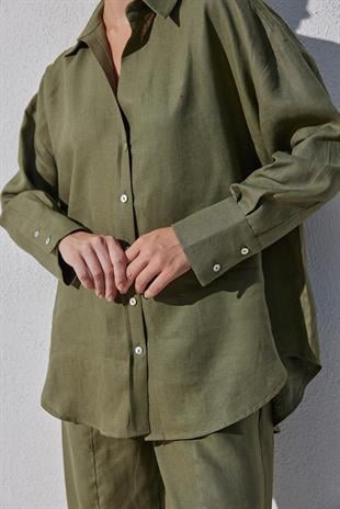 Noli Keten Gömlek - Haki