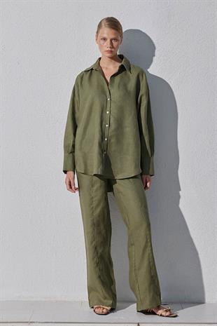 Noli Keten Gömlek - Haki