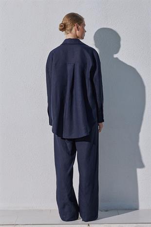 Noli Keten Gömlek - Lacivert