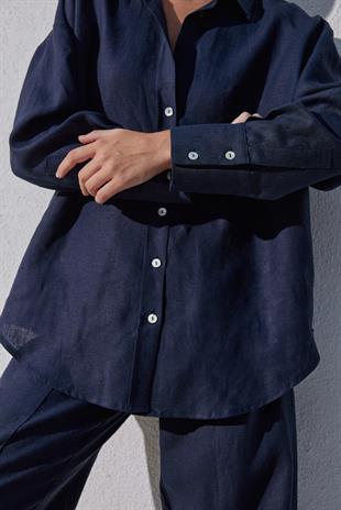 Noli Keten Gömlek - Lacivert