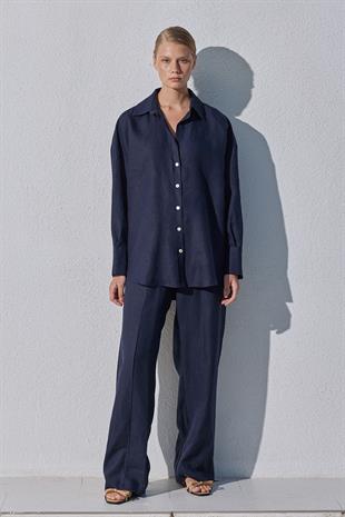 Noli Keten Gömlek - Lacivert