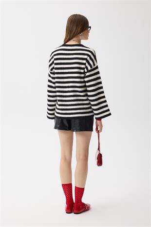 Olga Kontrast Geçişli Angora Kazak 