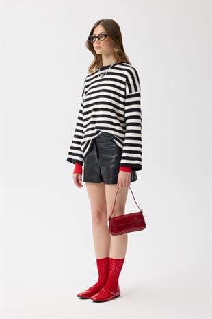 Olga Kontrast Geçişli Angora Kazak 