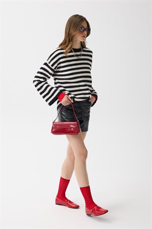 Olga Kontrast Geçişli Angora Kazak 