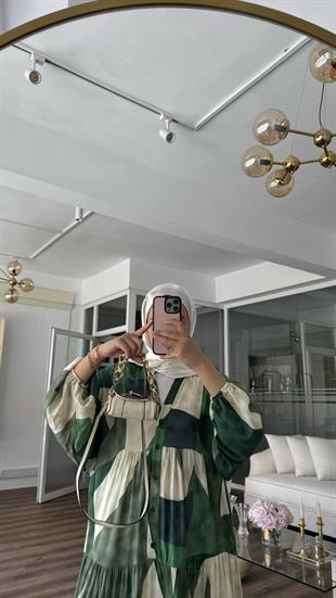 OLİNA VİSCON ELBİSE - YEŞİL