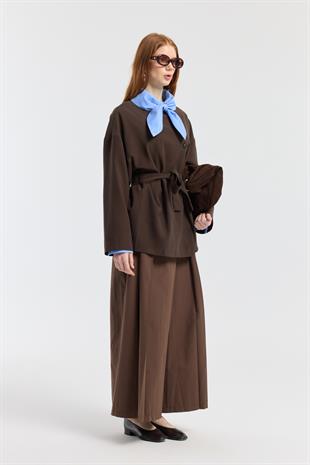 Ophelia Kuşaklı Kaban - Acı kahve