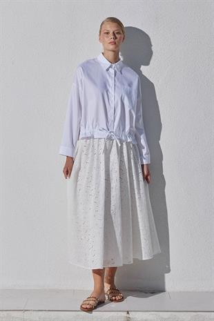 Pansy Cotton Gömlek - Beyaz