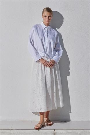 Pansy Cotton Gömlek - Beyaz