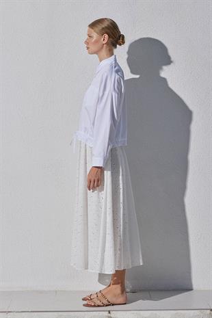 Pansy Cotton Gömlek - Beyaz