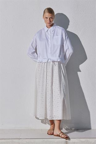 Pansy Cotton Gömlek - Beyaz