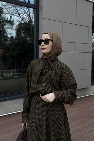 Paris Fular Yaka Pötikare Takım - Hardal