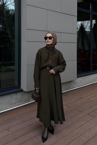 Paris Fular Yaka Pötikare Takım - Hardal