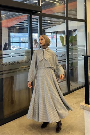 Paris Fular Yaka Pötikare Takım - Mavi