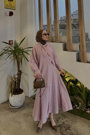 Paris Fular Yaka Pötikare Takım - Pembe
