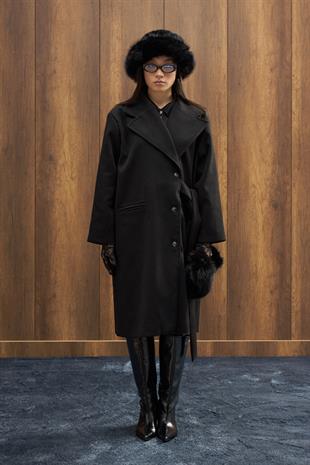 Peluş Bucket Şapka - Siyah 