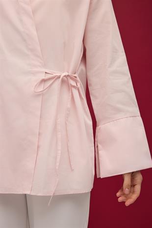 Petra Kruvaze Bağlamalı Gömlek - Pembe