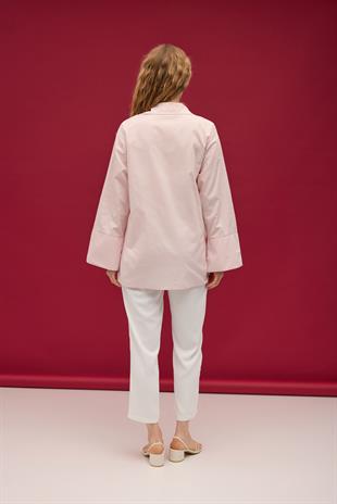 Petra Kruvaze Bağlamalı Gömlek - Pembe