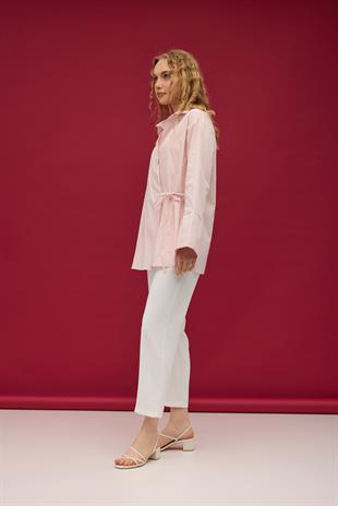 Petra Kruvaze Bağlamalı Gömlek - Pembe