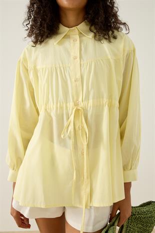 Phillippia Biye Kemerli Robalı Gömlek -  Limon Sarı