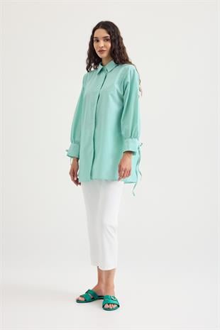 Raisa Bağcıklı Gömlek - Yeşil 