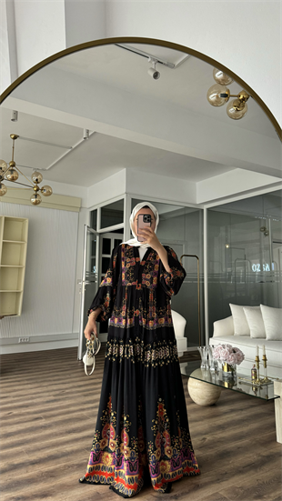 ROSE VİSCON ELBİSE