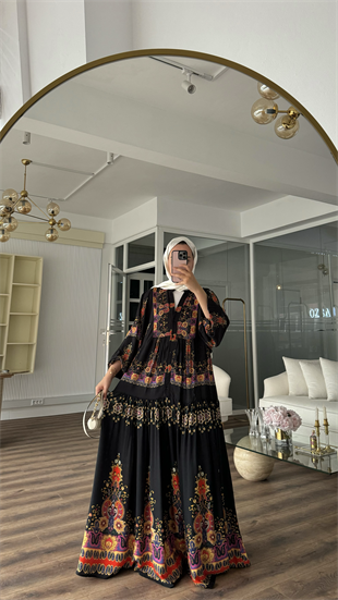 ROSE VİSCON ELBİSE