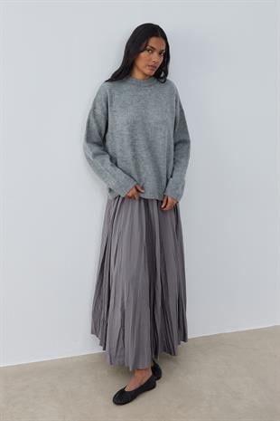 Saint Yün Karışımlı Basic Kazak- Gri