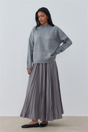 Saint Yün Karışımlı Basic Kazak- Gri