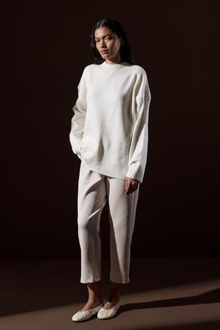 Saint Yün Karışımlı Basic Kazak - Krem