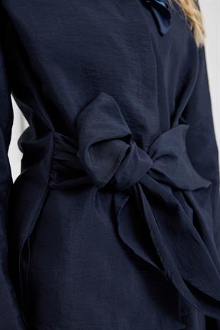 Seren Bağlamalı Etek Takım - Lacivert