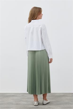 SINDY PİLİSELİ ETEK - MİNT