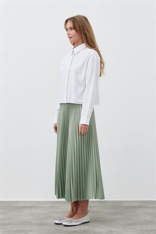 SINDY PİLİSELİ ETEK - MİNT