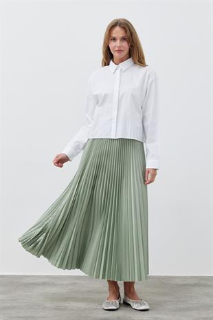 SINDY PİLİSELİ ETEK - MİNT