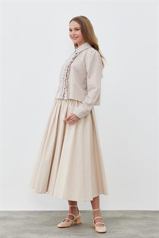 STELLA FIRFIRLI GÖMLEK - CAMEL